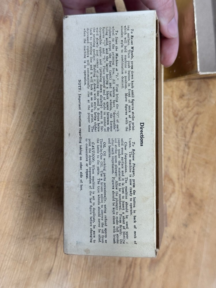 Bates Numbering Machine #1033