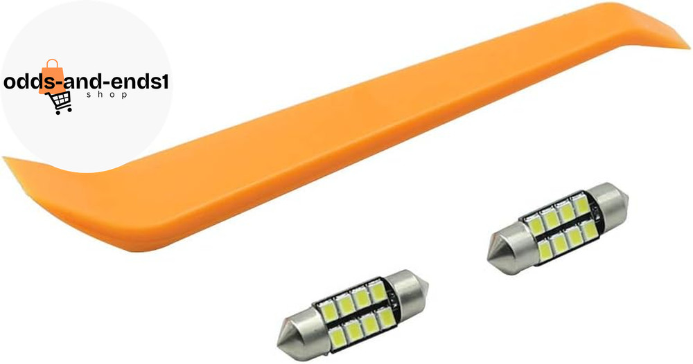 2Pcs Interior Light Switch + 2Pcs Bonus Map Dome Light LED Bulbs Replacement for