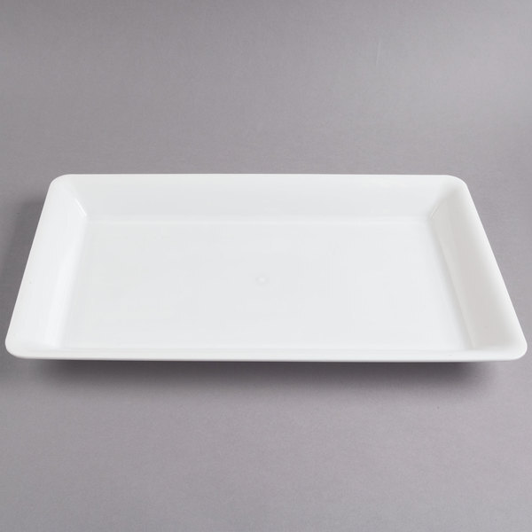 Fineline RC473.WH, 12x18-Inch Platter White Plastic Rectangular Trays, 20/CS
