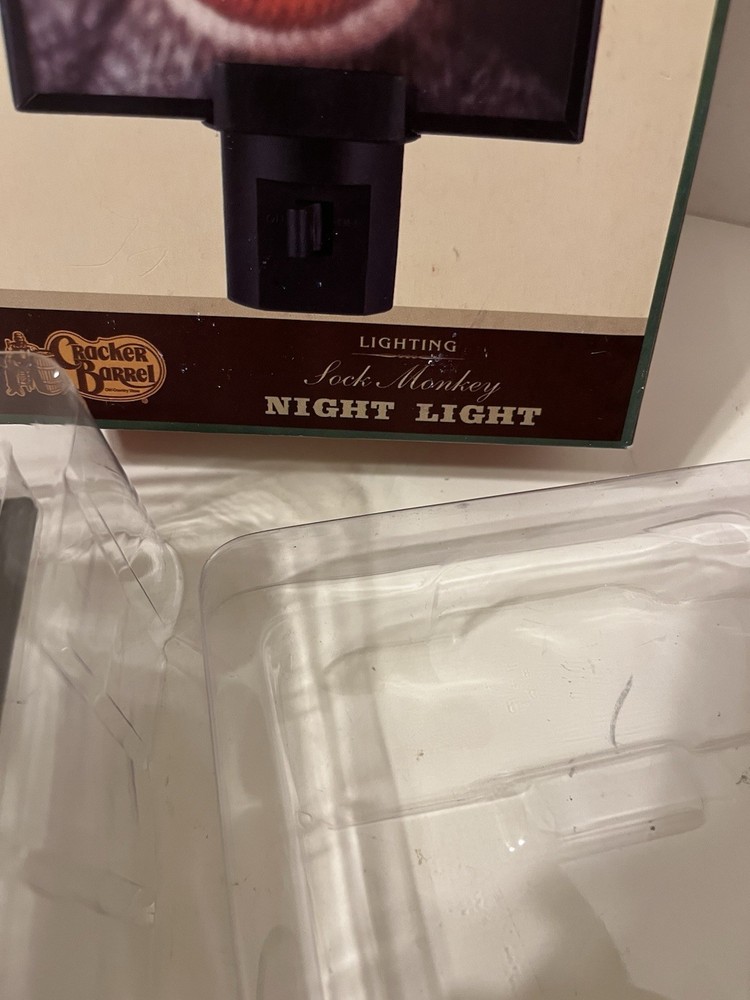 Cracker Barrel Sock Monkey Night Light New