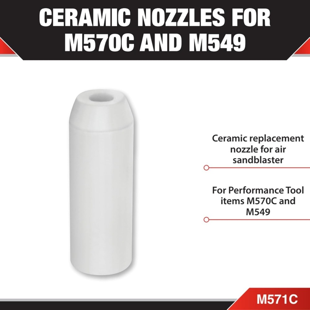 Easy-Install M571C Ceramic Replacement Nozzles for M570C Sandblasting Excellence