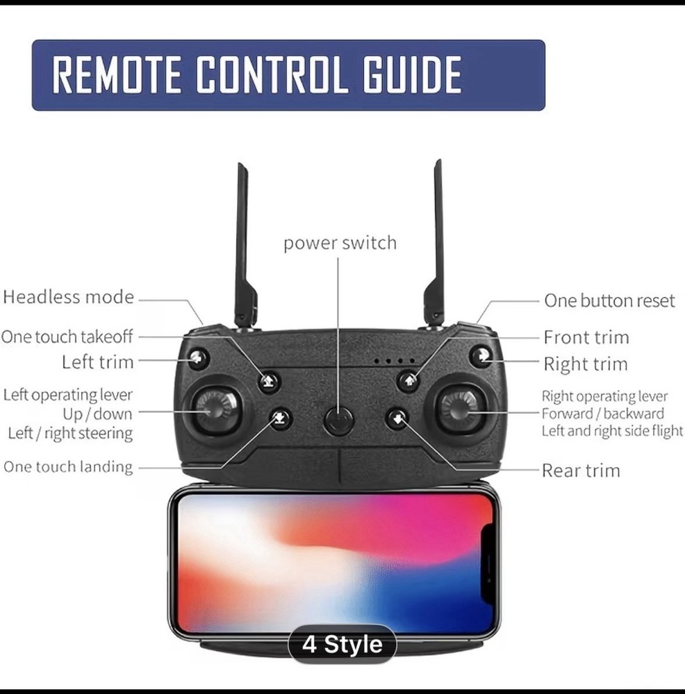 Dual Camera RC Quadcopter Drone with Optical Flow Positioning, App Control