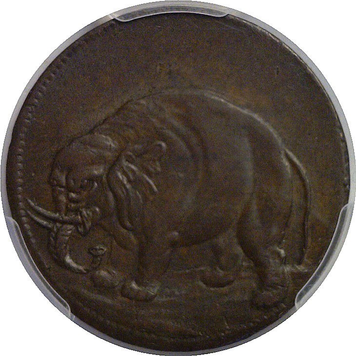 (1694) Elephant Token, Thick Planchet PCGS MS-62 BN