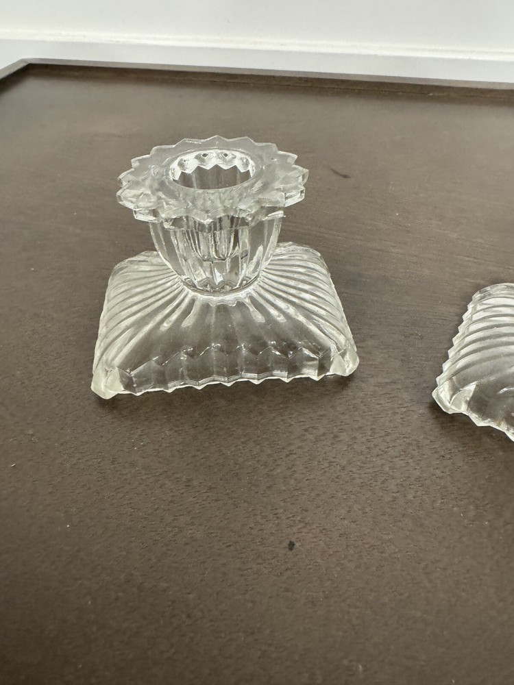 Vintage Art Deco Pair Candle Holders