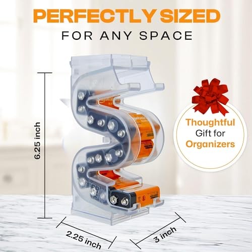 Battery Ladder Organizer Case for Batteries - Stackable or Mounted 9V 1 - Pack