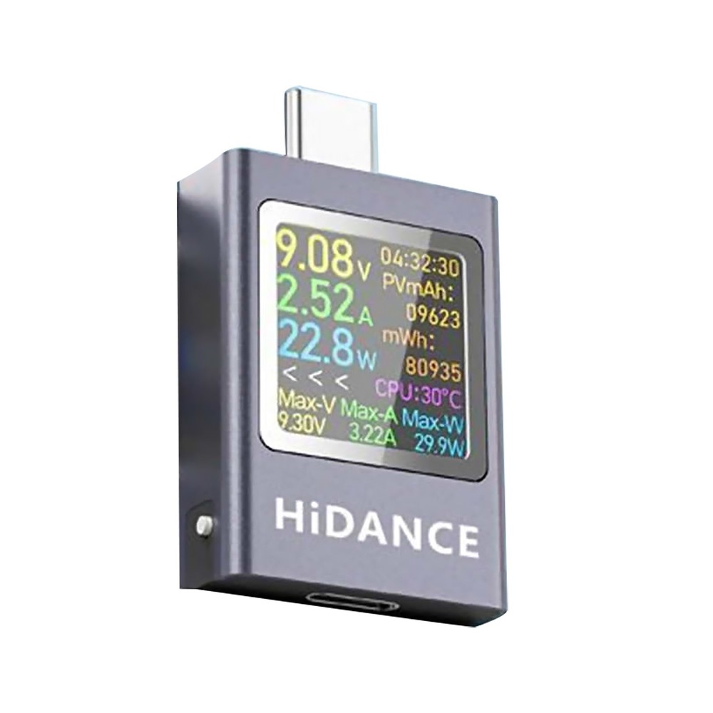 USB C Energy Capacity Tester HD Screen Offline Data Storage Wide Compatibility