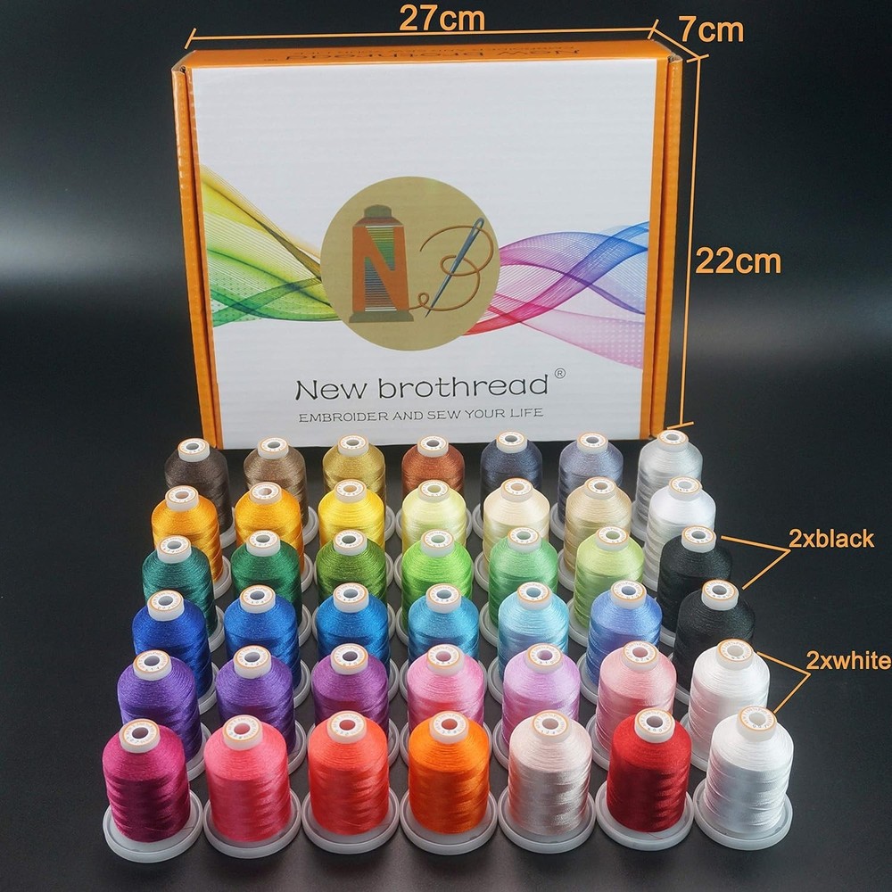 Polyester Thread Kit, 1000M Spools, 42 Colors