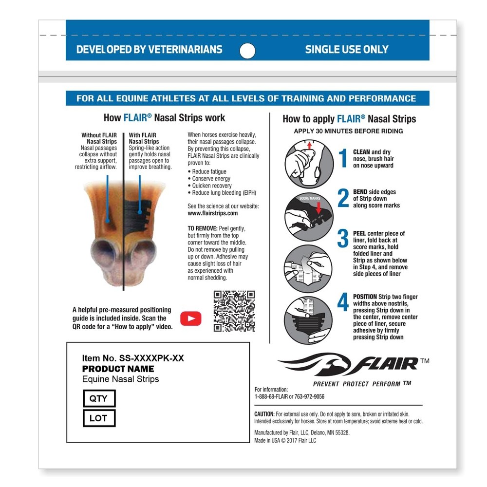 Equine Nasal Strips Six Pack Brown