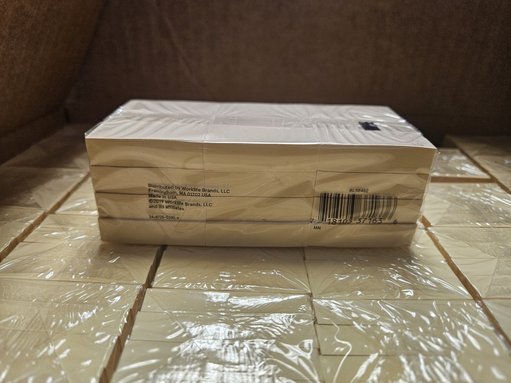 Box Of 36 Pack Staples Yellow Sticky Notes MSRP $323