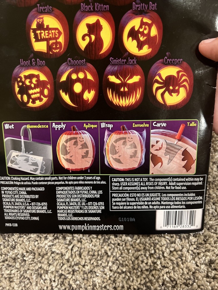 Pumpkin' Masters Carving Kit, 10 Patterns Included- NEW
