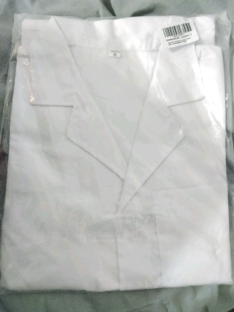 Professional Lab Coat for Unisex-Long Sleeve, White, (Small)