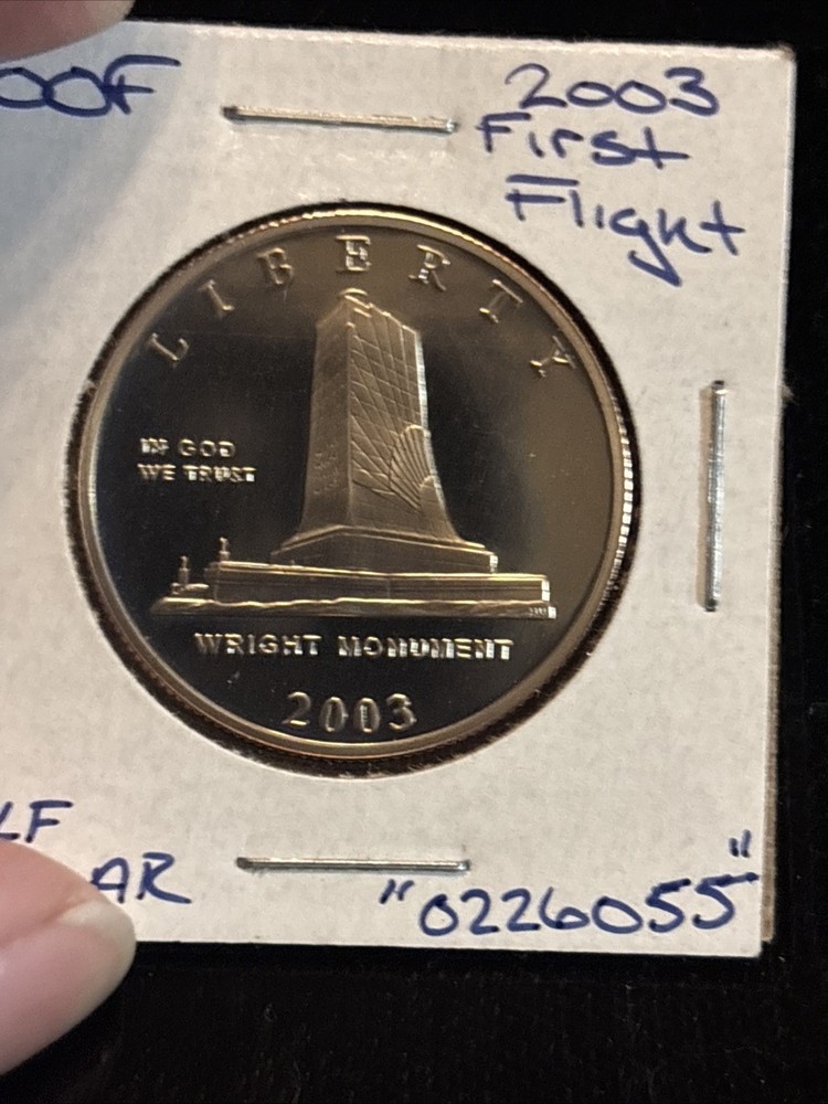 2003 First Flight Half Dollar “0226055” Proof Wright Monument 50c
