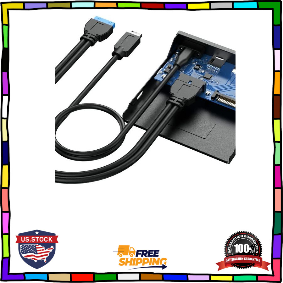 3.5 Inch Front Panel USB C Hub, Sd/Microsd Internal Card Reader, 20Gbps USB 3.2