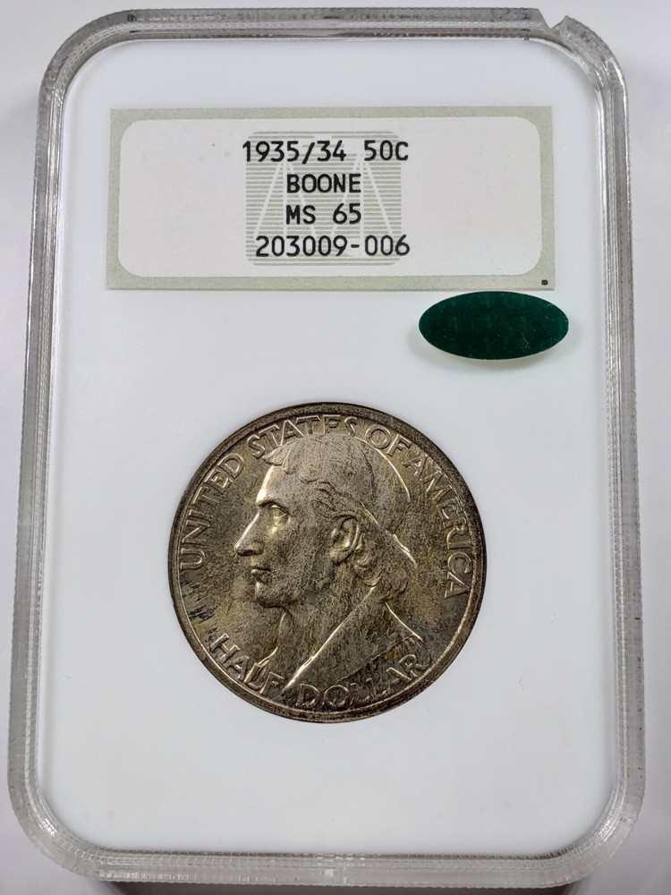 1935/34 Boone Commemorative Half MS65 NGC & CAC