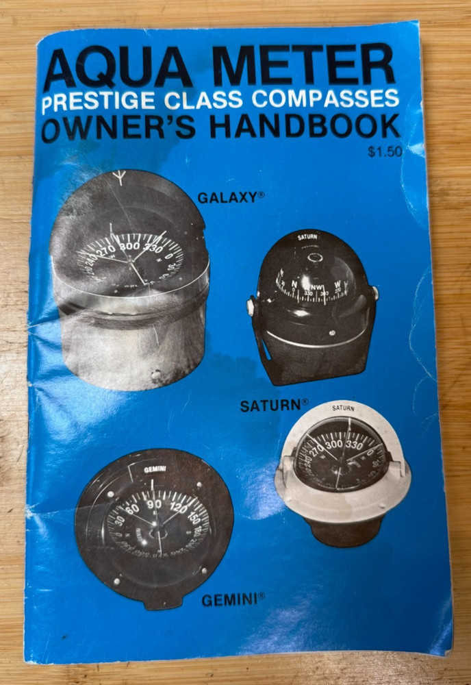 Aqua Meter Prestige Class Compasses Owner's Handbook