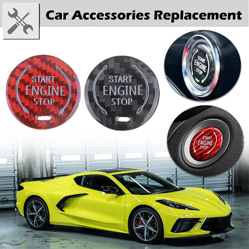 For Chevrolet Corvette C8 Start Stop Button Engine Cover Sticker Accessories
