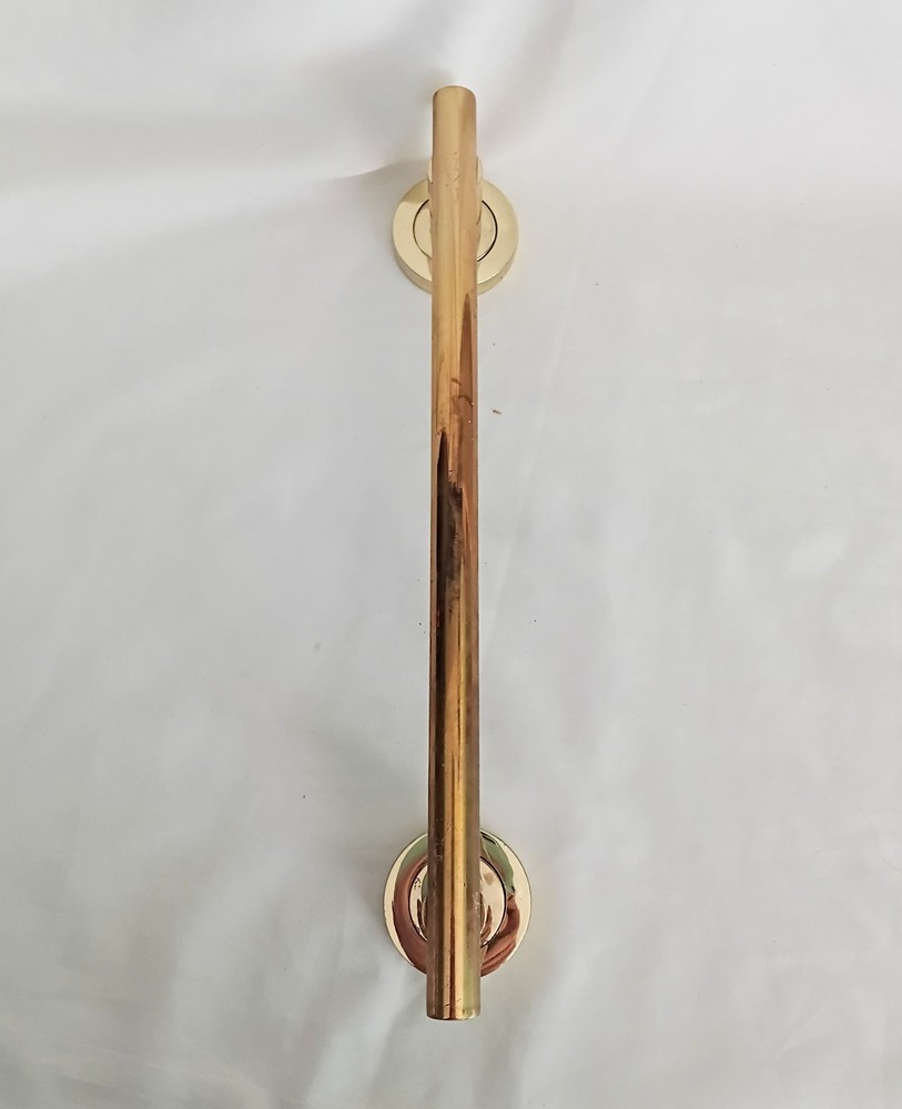 Large Vintage Solid Brass Door Pull 12" Handle Shop Pub reclaimed salvage