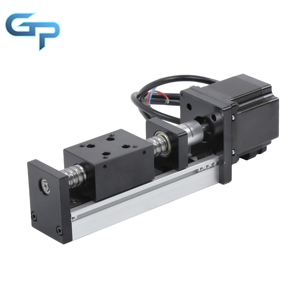 Mini Linear Guide Rail Stage Actuator 50mm Screw Motion With Nema23 Stepper