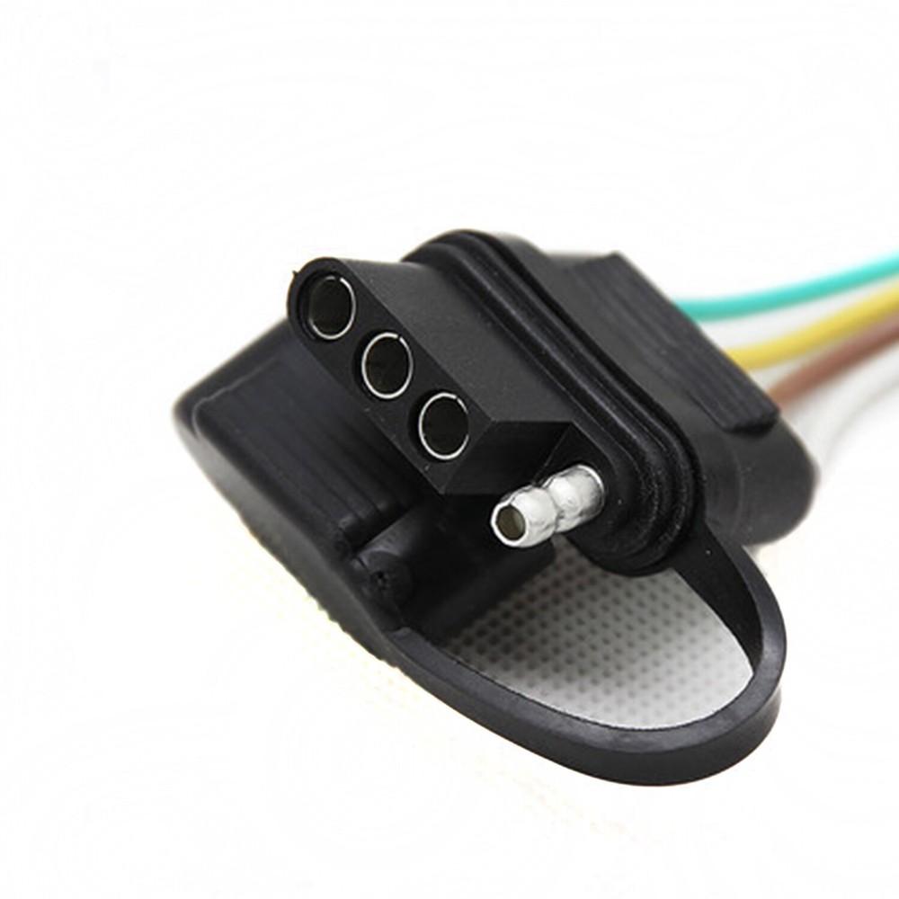 4 Way Flat Y-Splitter Dual Plug Adapter For LED Tailgate Light Bar/Trailer 4 Pin