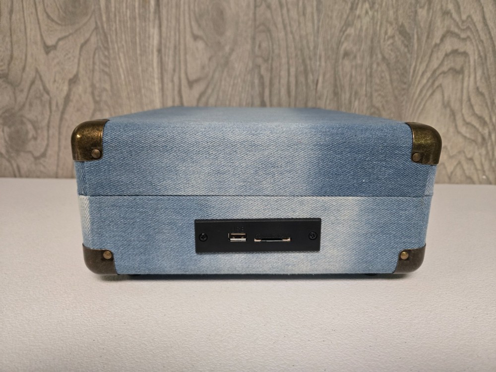 Dodocool Wireless Portable Stereo Vinyl Record Player LP Blue Canvas Retro +