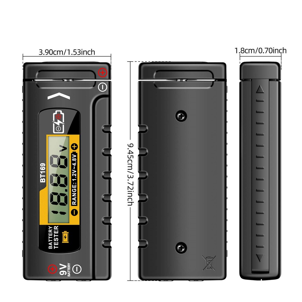 Home Battery Tester Battery Checkers With Digital Display For AA AAA C D Button