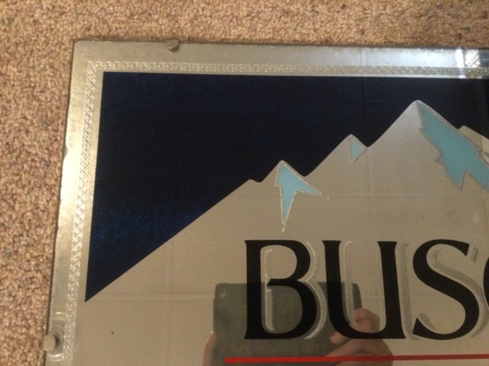 Busch Beer Frameless Mirror 21.5 x 18