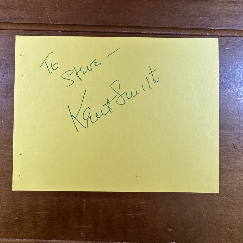 Kent Smith Signed Autographed Paper 4.5" x 6"