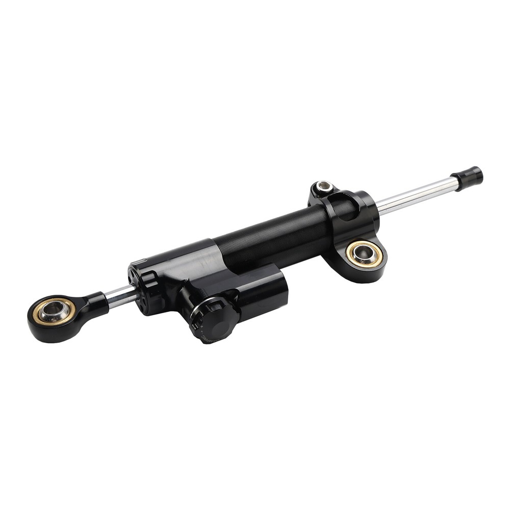 Universal Motorcycle CNC Adjustable Steering Damper Stabilizer Top Black US