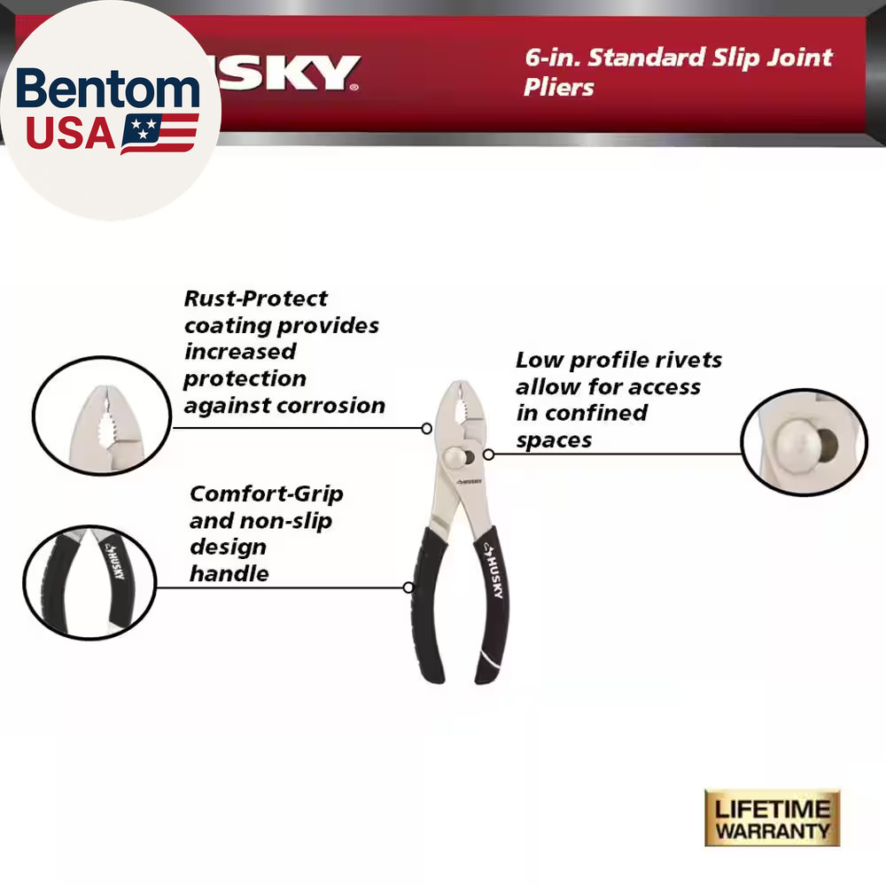 6 In. Standard Slip Joint Pliers