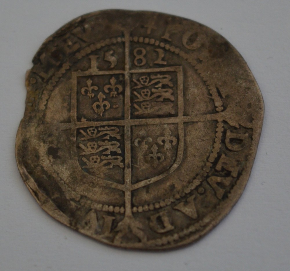 1582 Elizabeth Sixpence Silver Coin
