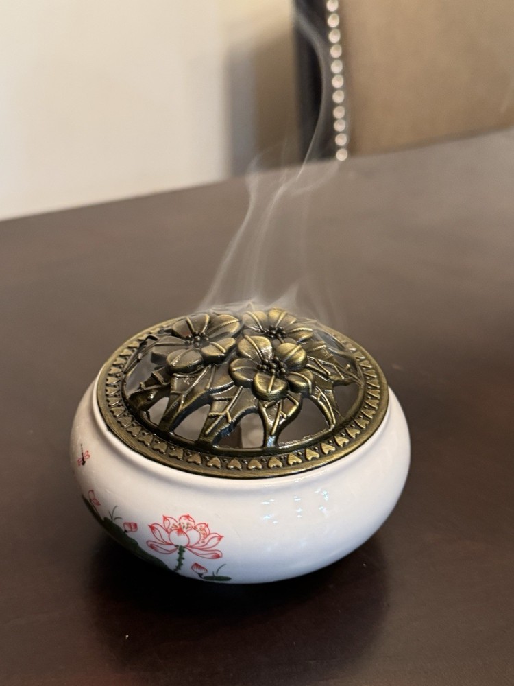 Incense Stick Holder Ceramic 1 Ct White