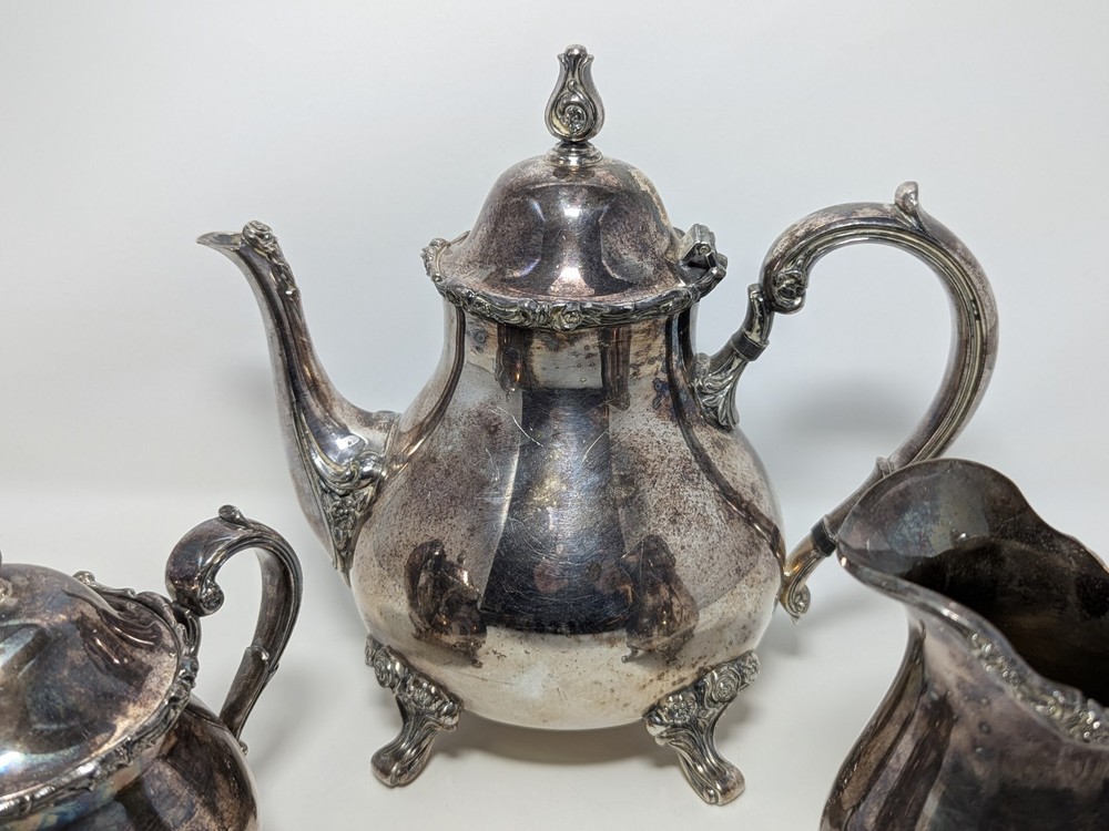 Webster-Wilcox, American Rose Coffee Tespot Set