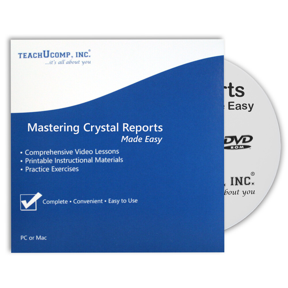Learn CRYSTAL REPORTS 2013 & 2011 Training Tutorial DVD & Digital Course 8 Hours