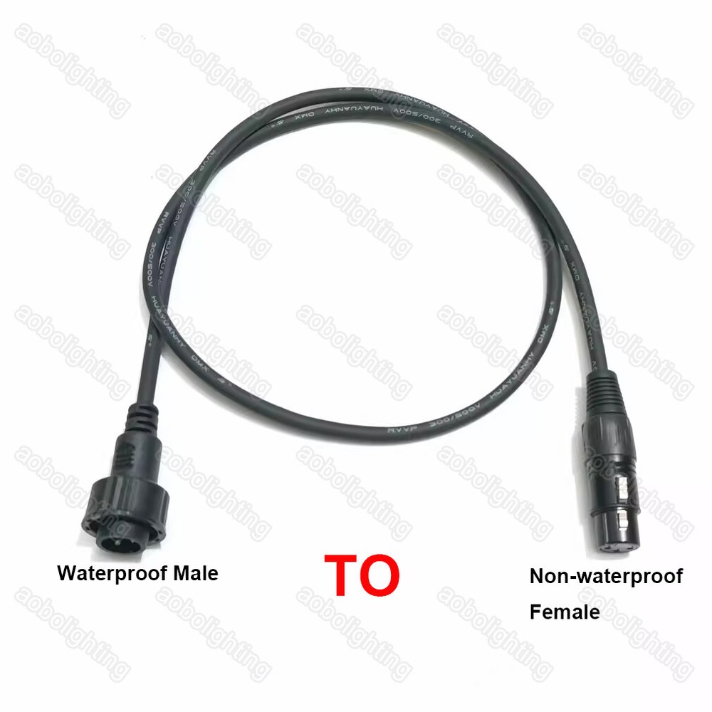 DJ Disco Stage Lighting Cable Waterproof XLR to DMX512 console Controller Cable