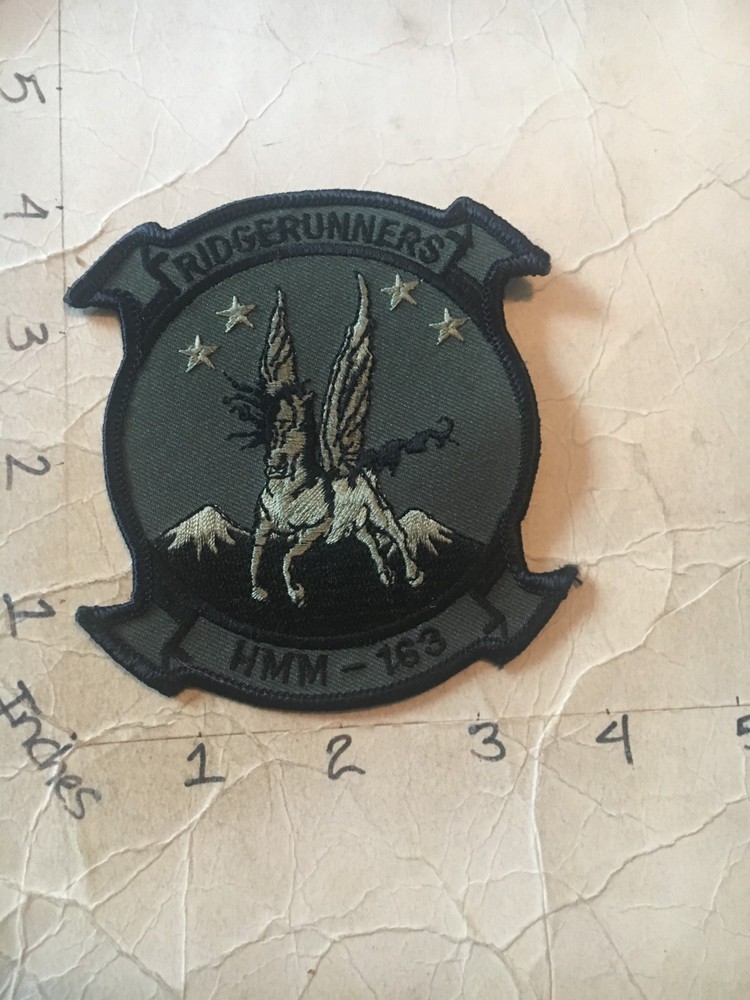 USMC Marine Medium Helicopter Squadron HMM-163 subdued patch 7/7/25