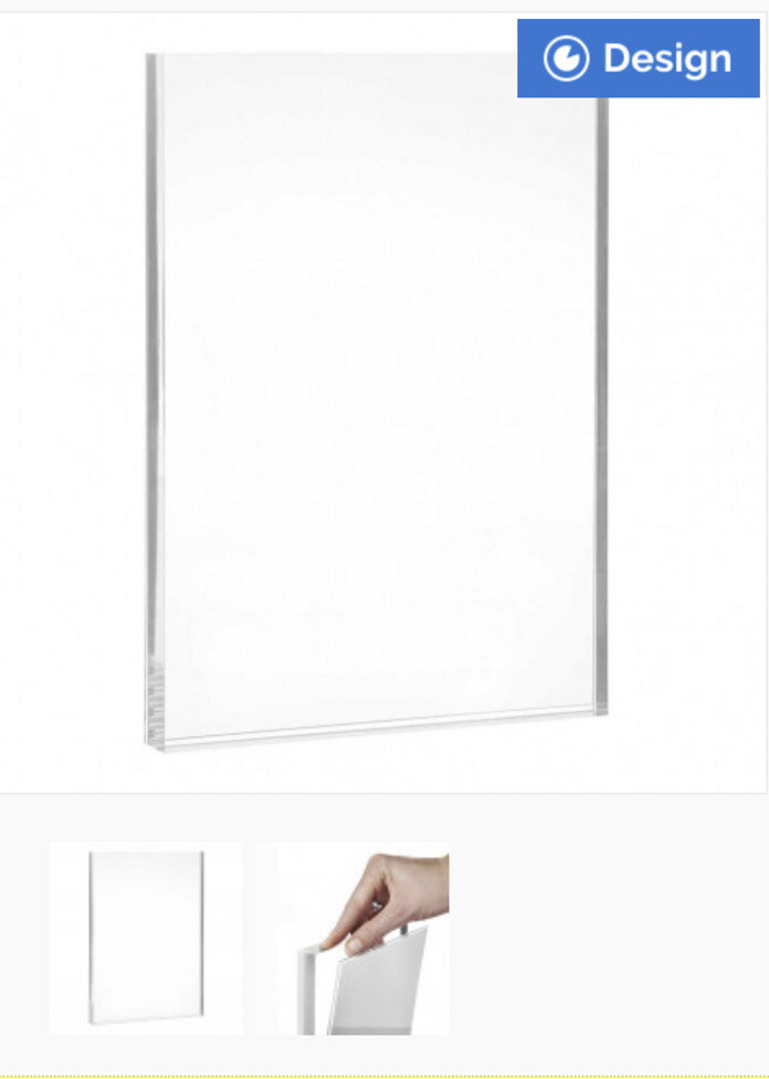 Menu Holder Slip-in a4, 20mm thick front, 2mm thick backside, Clear Acrylic
