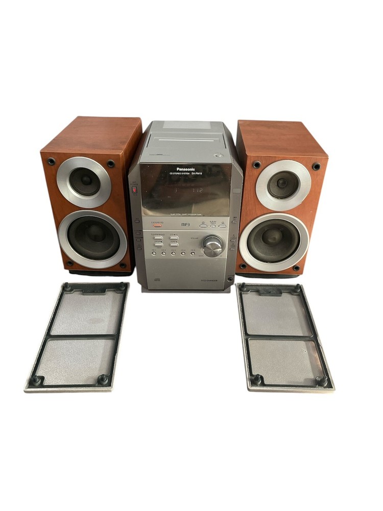 PANASONIC SA-PM19 Radio CASSETTE 5-disc CD WORKS! Missing One Cd Tray!  READ!!!!