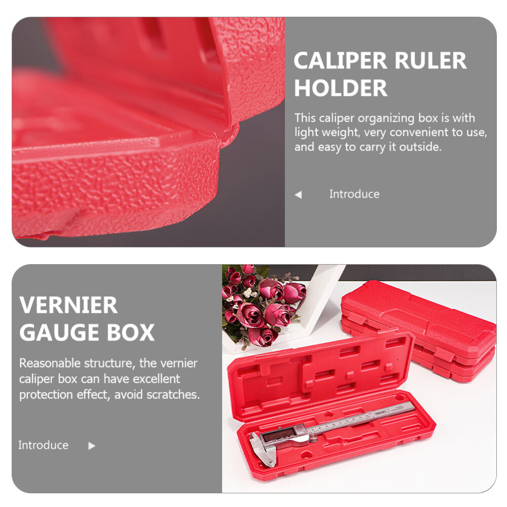 Plastic Caliper Box - Red Portable Travel Case