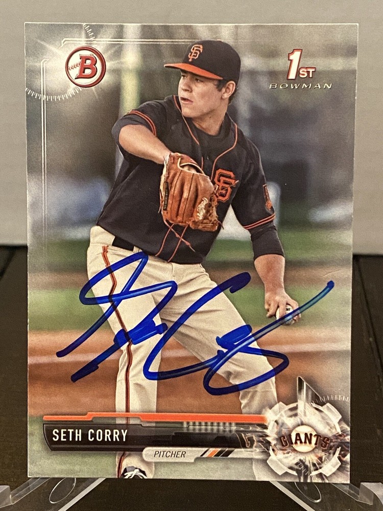 2017 BOWMAN DRAFT 1ST EDITION SETH CORRY IP SIGNED CARD GIANTS