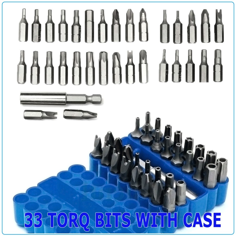 Bit Set Tamper Proof Security Torq Hex Star Spanner Tri Wing Screwdriver 33 Torx