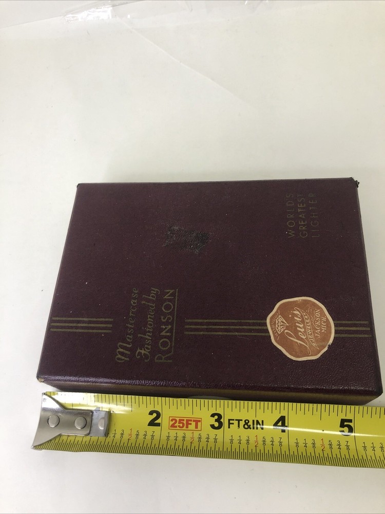 RONSON Mastercase Vintage Lighter And Cigarette Holder In Org Pkg