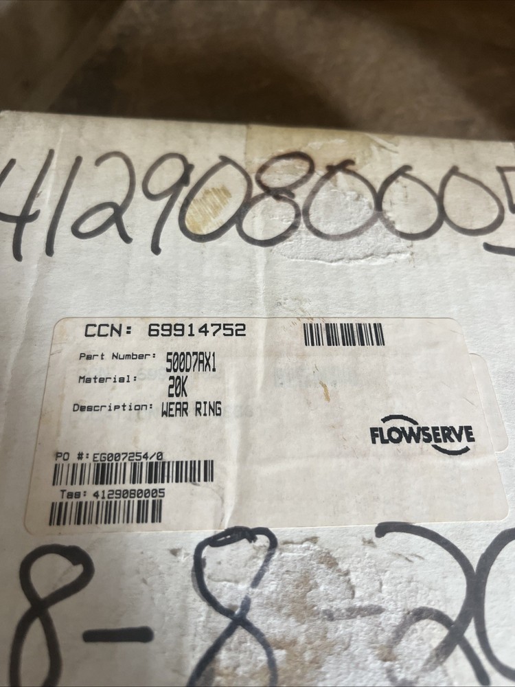 NOS Flowserve 500D7AX1-20H Wear Ring