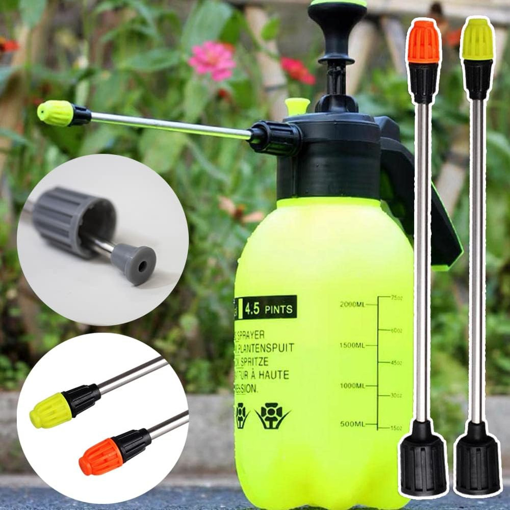 2 Pack Half-Gallon Garden Handheld Sprayer Nozzle Replacement with 10'' Exten...