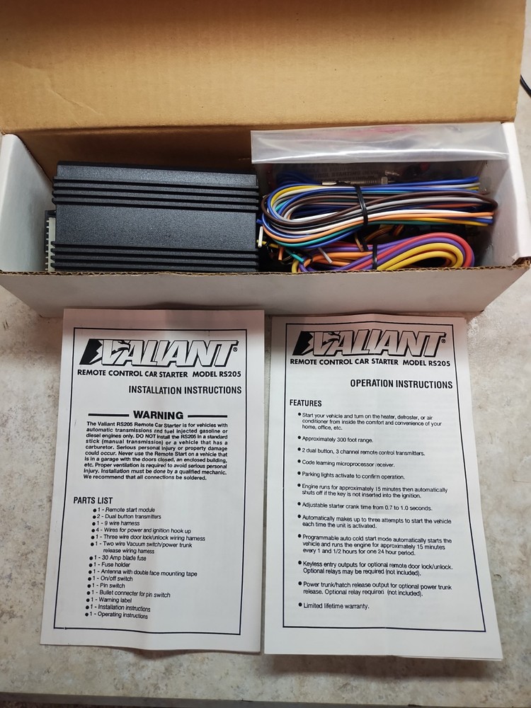 CAR REMOTE STARTER KIT P/N RS205