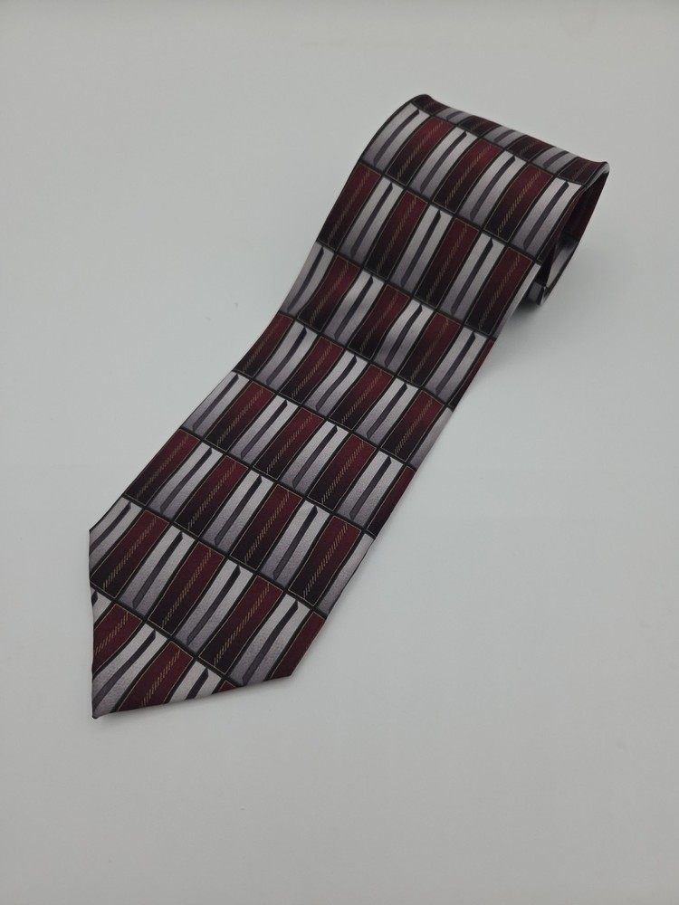 Covington 100% Silk Geometric Pattern Men’s Tie Multicolor Classic