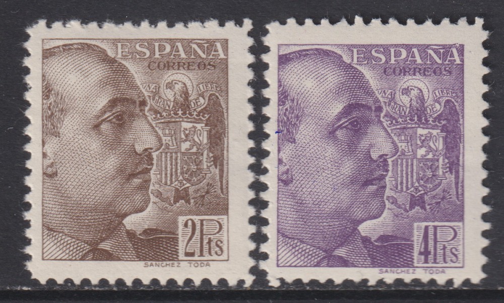 Spain 1939 MI 837-838 MNH VF / CAT VALUE $300