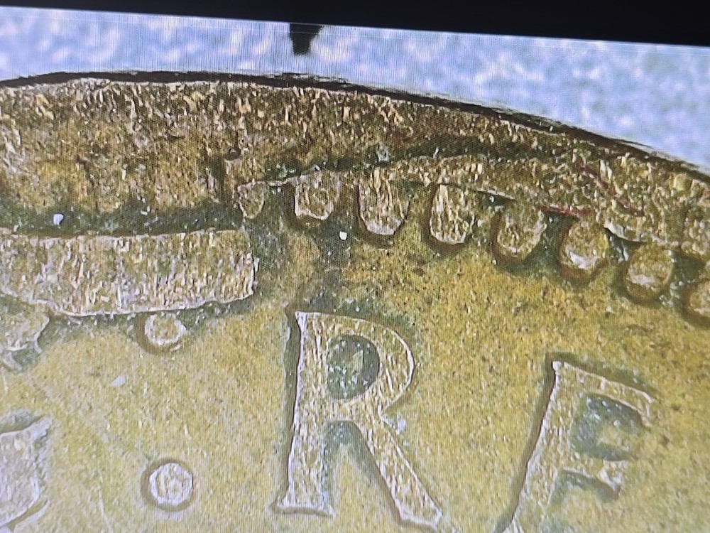 1939 Canada 1 Cent Flawed Planchet Large Chip Stamped Into small Cent.