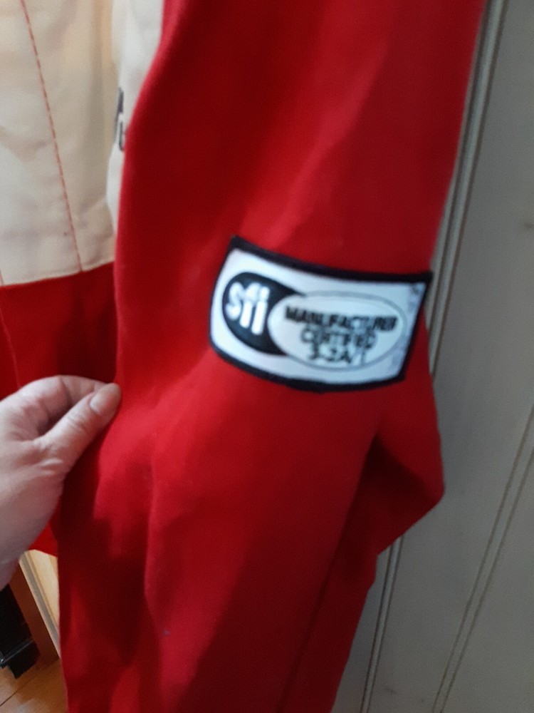 RCI Racing Jacket Drag Racing Size Full Zip Red White Patch