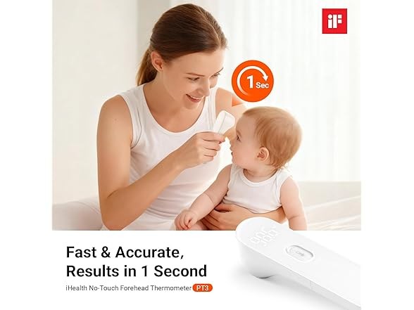iHealth No-Touch Forehead Thermometer White