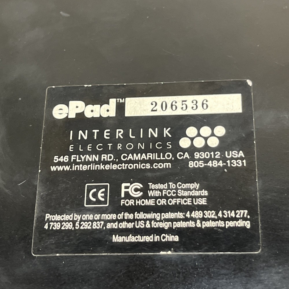 Interlink USB-Powered Signature Capture Pad VP9811